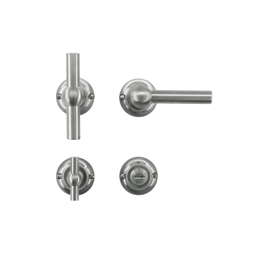 HDD Pro Petra deurkruk inox look – zijaanzicht