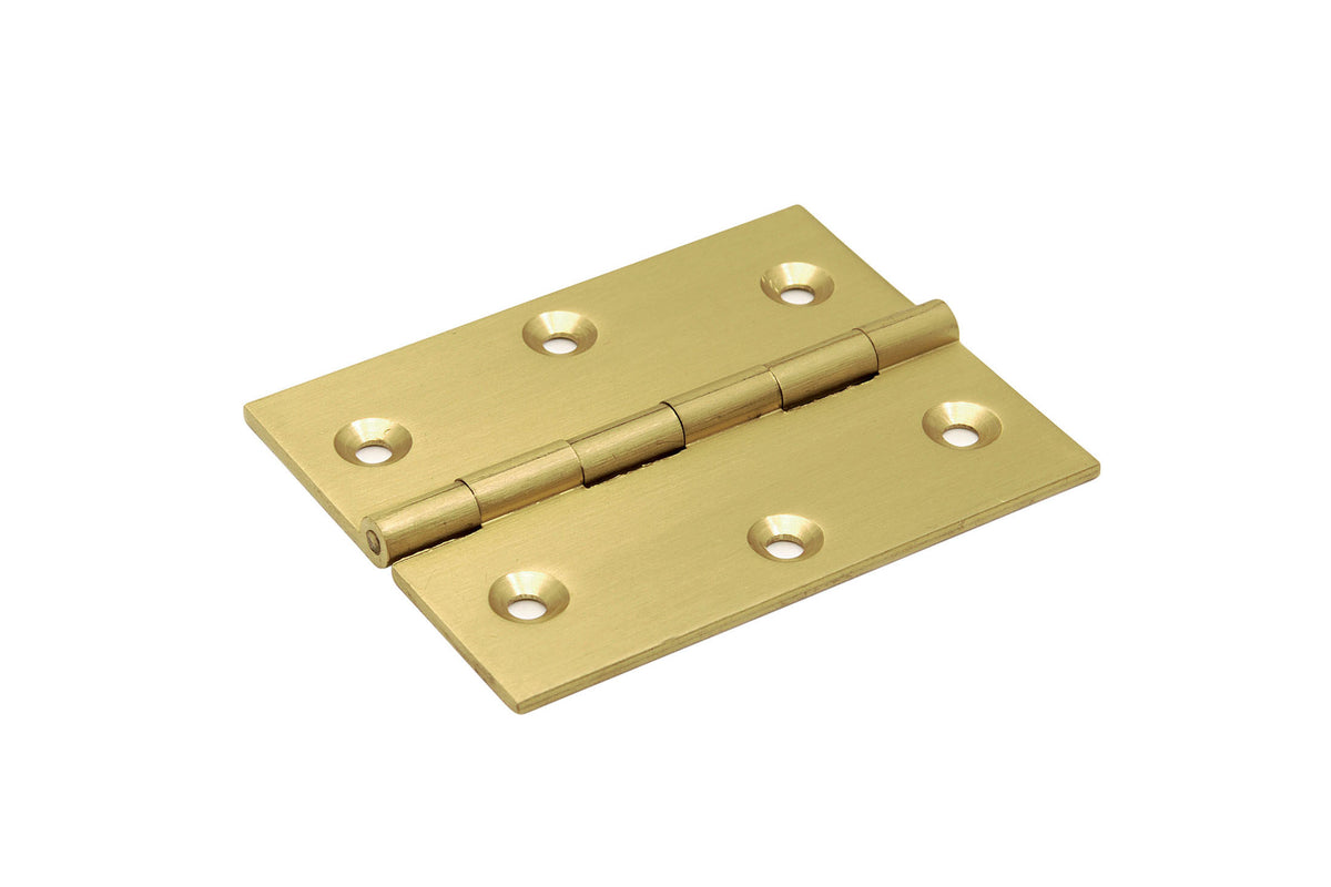 Dulimex smalscharnier massief messing 50x40 mm - vooraanzicht