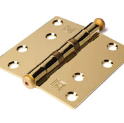 Dulimex kogellagerscharnier 89x89 mm vermessingd messing vooraanzicht