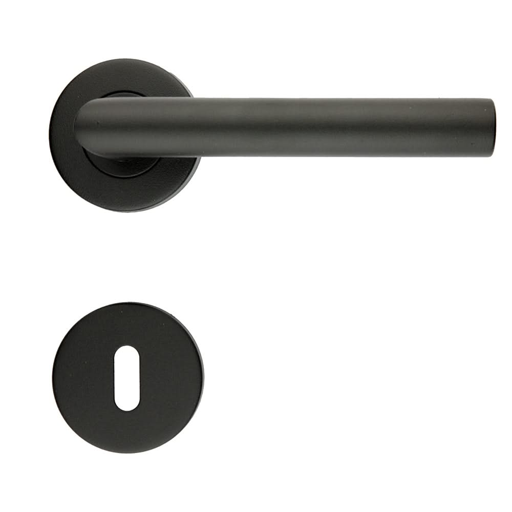 HDD Pro deurkruk ROLLUIK I SHAPE 19MM ZWART STRUCTUUR UV – aanzicht