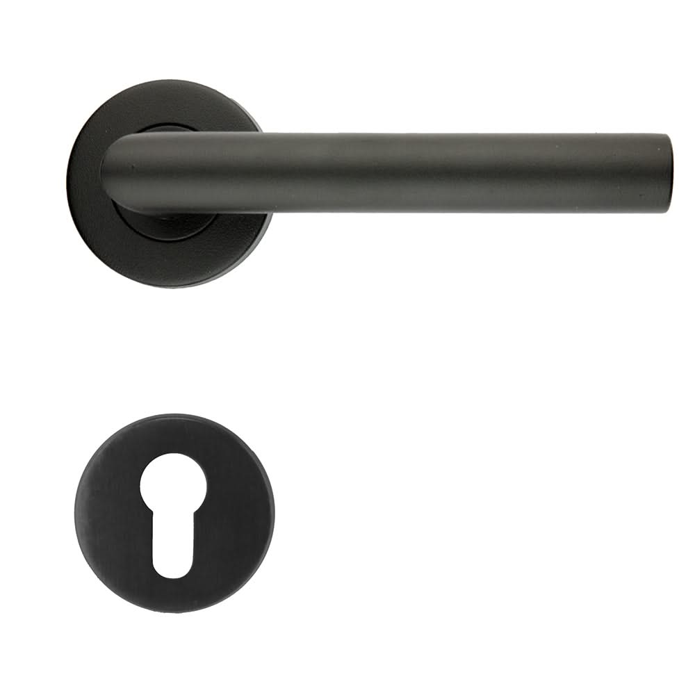 HDD Pro deurkruk ROLLUIK I SHAPE 19MM ZWART STRUCTUUR UV – productfoto