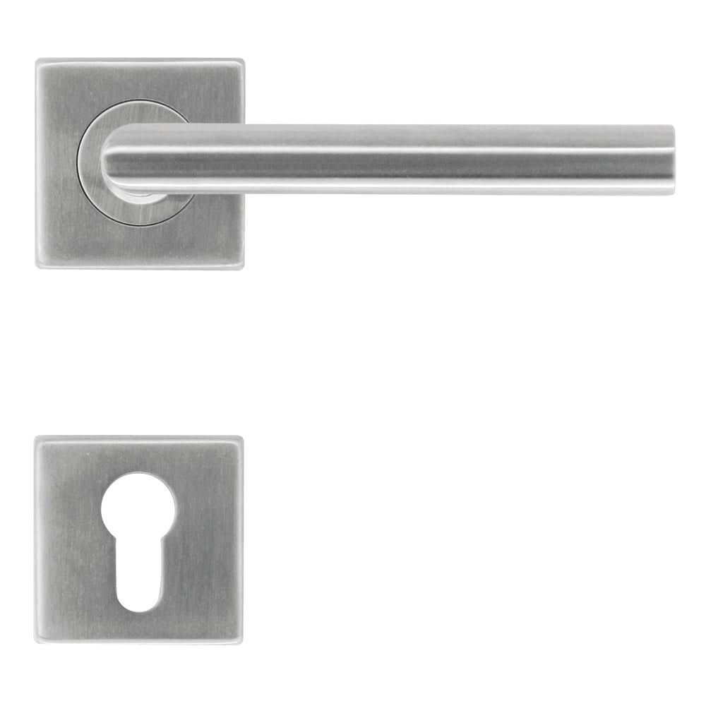 HDD Pro Square I Shape 16mm Inox Plus deurkruk – met rozet