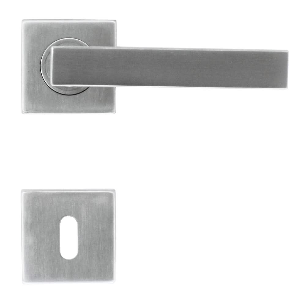 HDD Pro deurkruk Cosmic inox plus gemonteerd op deur