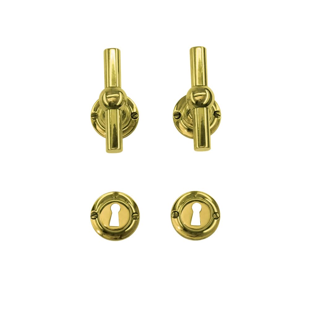 HDD Pro Petra deurkruk messing niet vernist (koperkleurig) – achterzijde