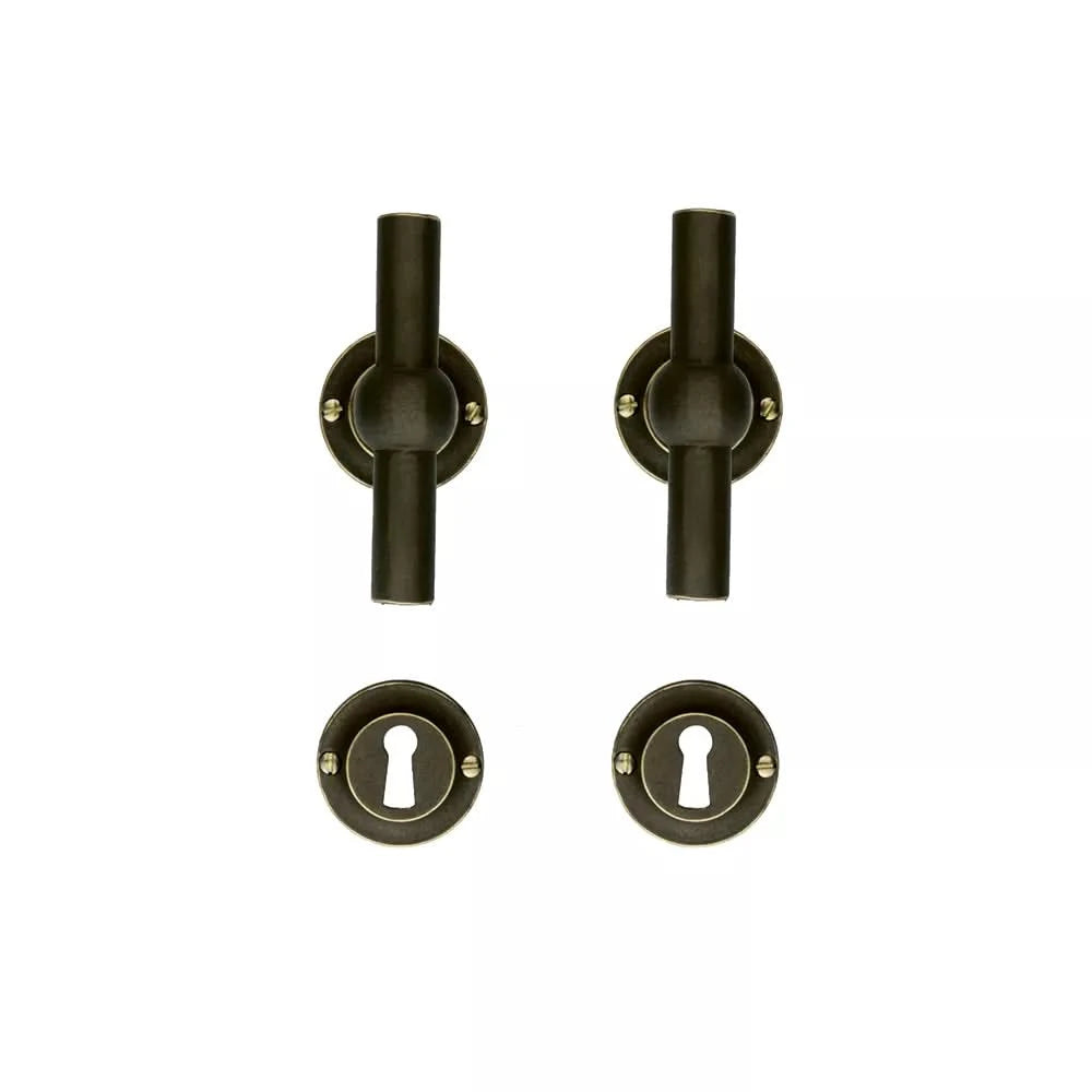 HDD Pro Petra deurkruk old brass – achterzijde