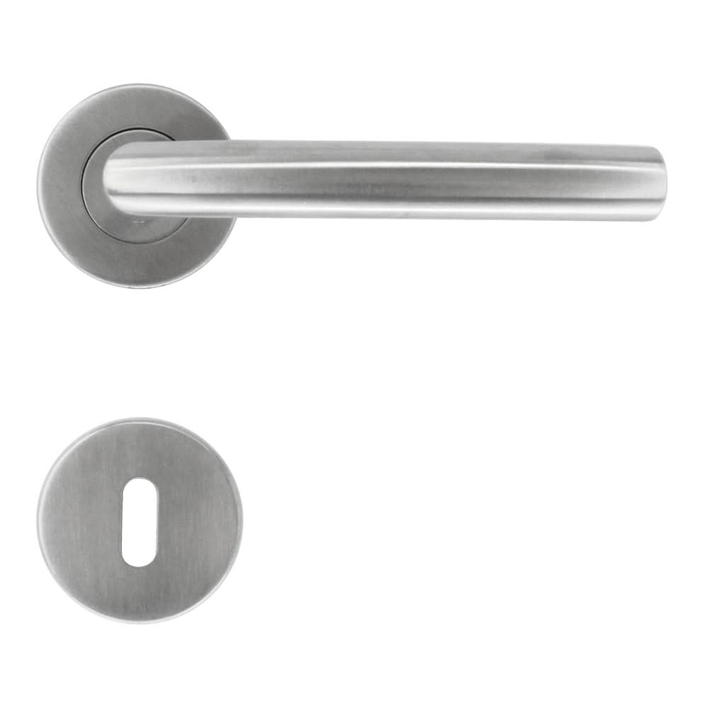HDD Pro deurkruk Eco C-shape inox – gemonteerd op deur