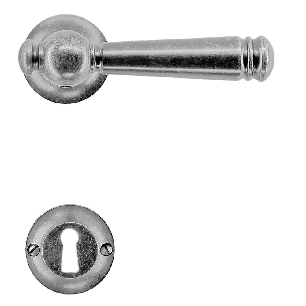 HDD Pro deurkruk Anna-Lucia old silver gemonteerd op deur