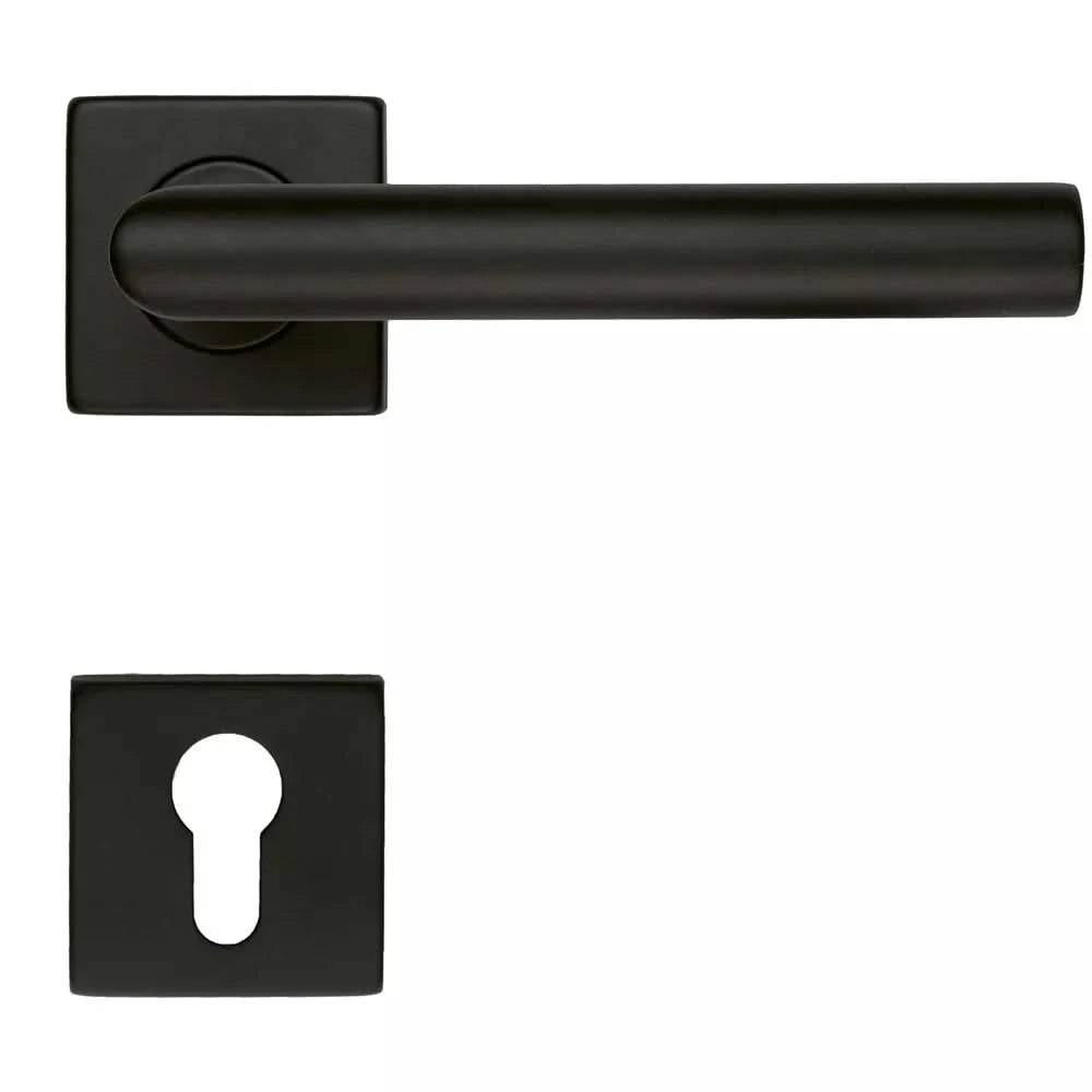HDD Pro Square I Shape 19mm Zwart deurkruk – met rozet