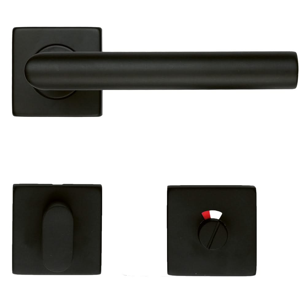 HDD Pro Square I Shape 19mm Zwart deurkruk – gemonteerd op binnendeur