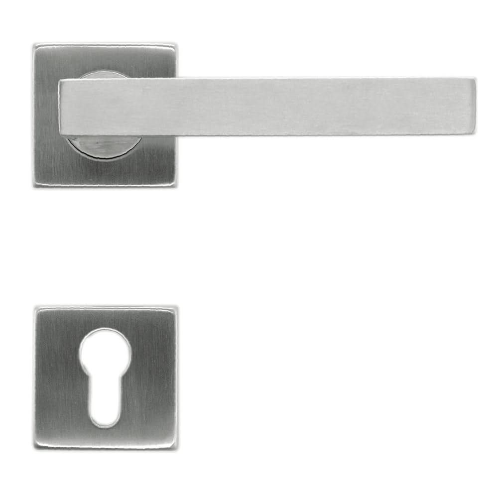 HDD Pro deurkruk Flat Kubic-shape RVS geborsteld close-up