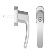 AXA veiligheids raamkruk Oval Roma 90 aluminium - vooraanzicht