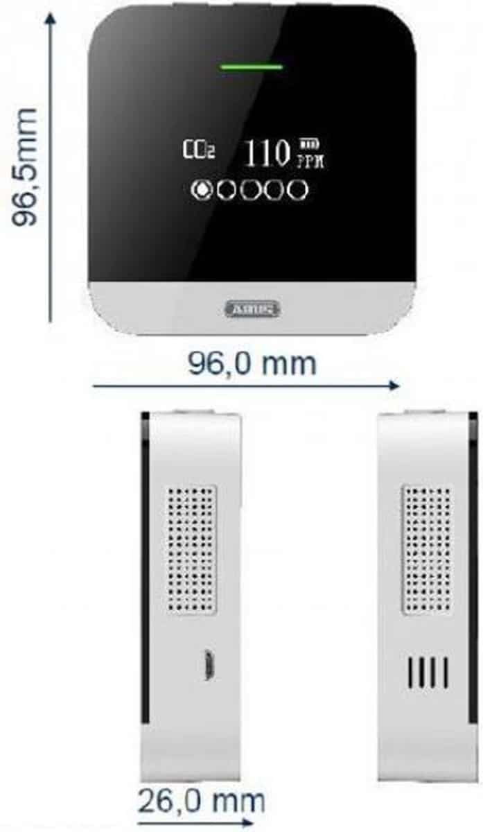 ABUS CO2WM110 AirSecure CO2-melder display detail