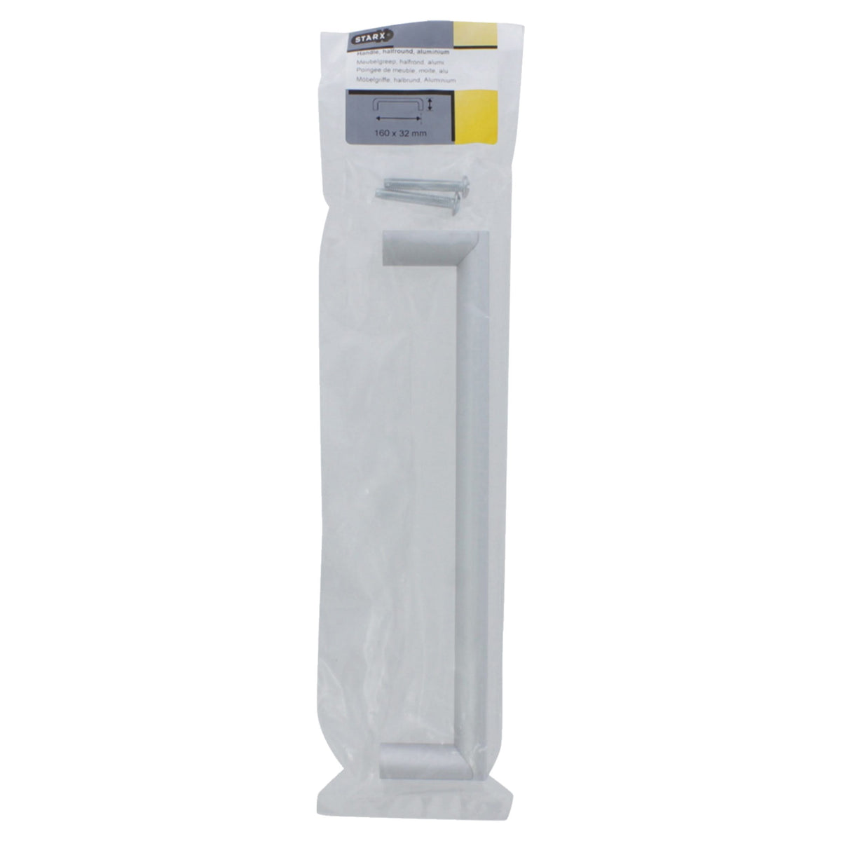 Starx meubelgreep halfrond 160 mm aluminium – zijaanzicht