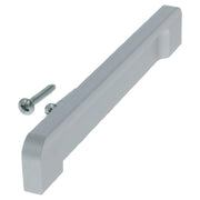 Starx meubelgreep aluminium 128 mm hart-op-hart (plat, afgerond) – vooraanzicht