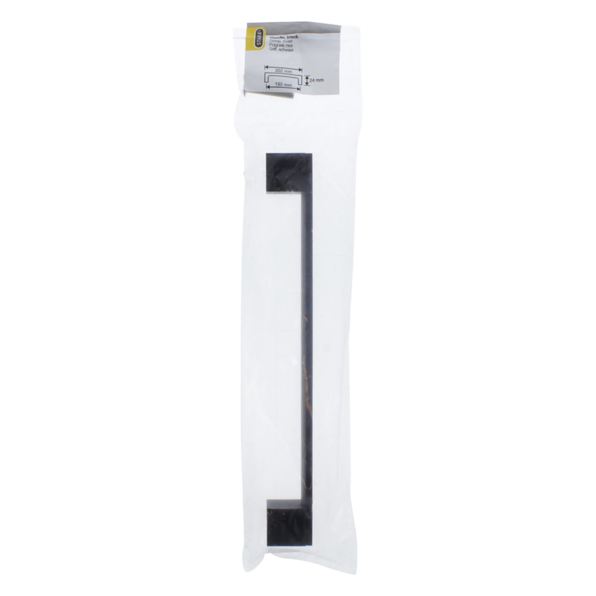 Starx meubelgreep rechthoekig 20 x 24 x 192 mm mat zwart – detailfoto