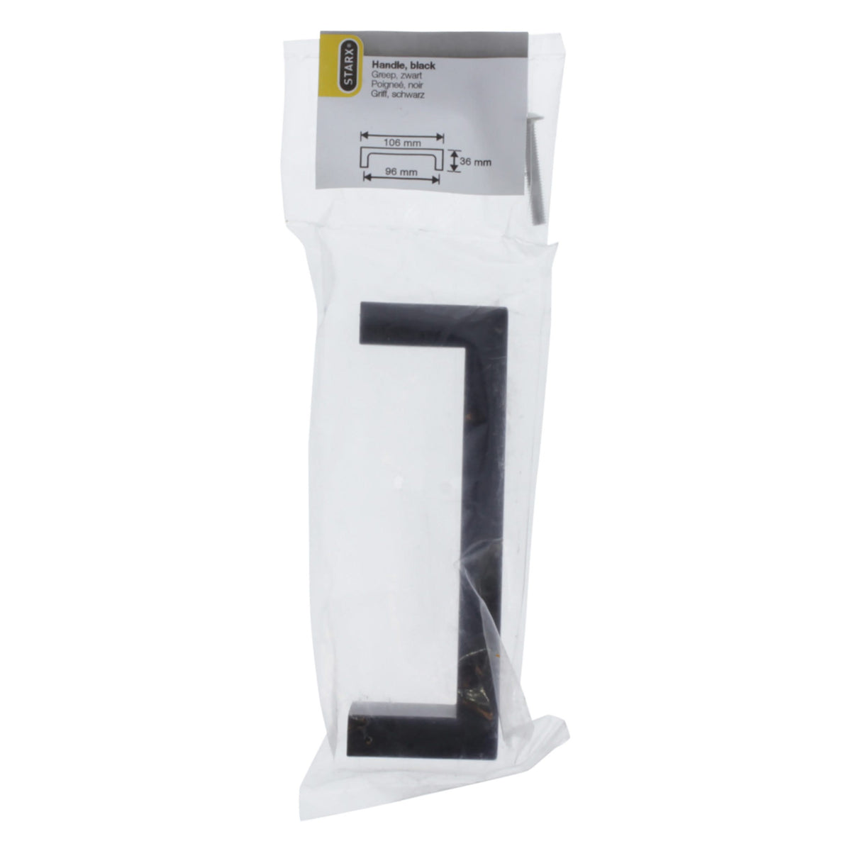 Starx meubelgreep rechthoekig 10 x 20 x 96 mm mat zwart – detailfoto