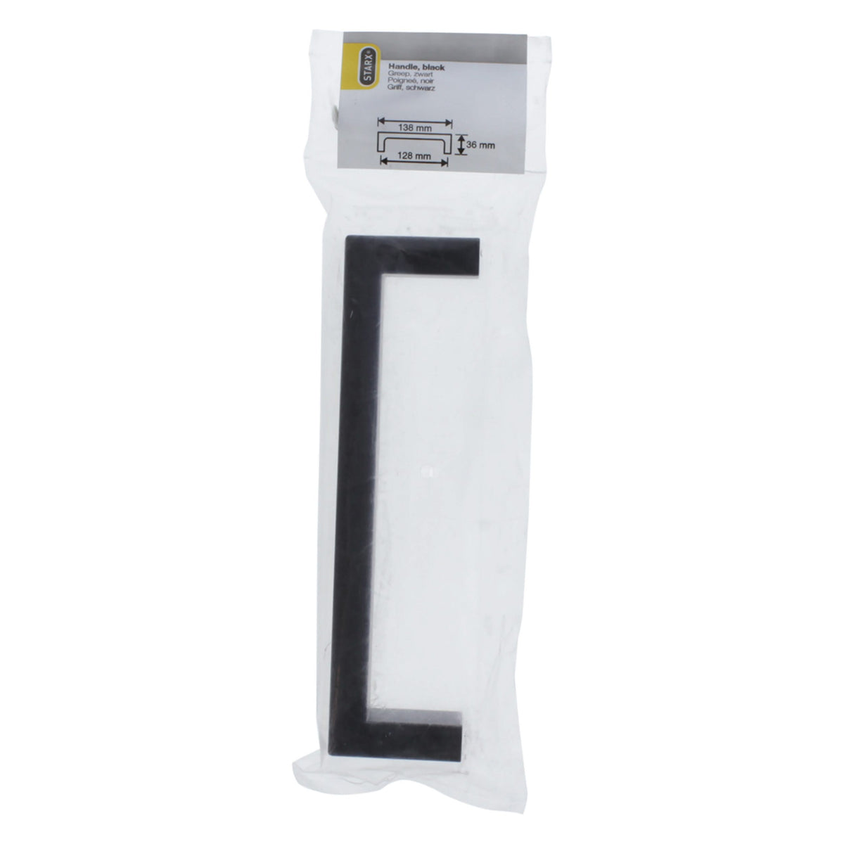 Starx meubelgreep rechthoekig 10 x 20 x 128 mm mat zwart – detailfoto