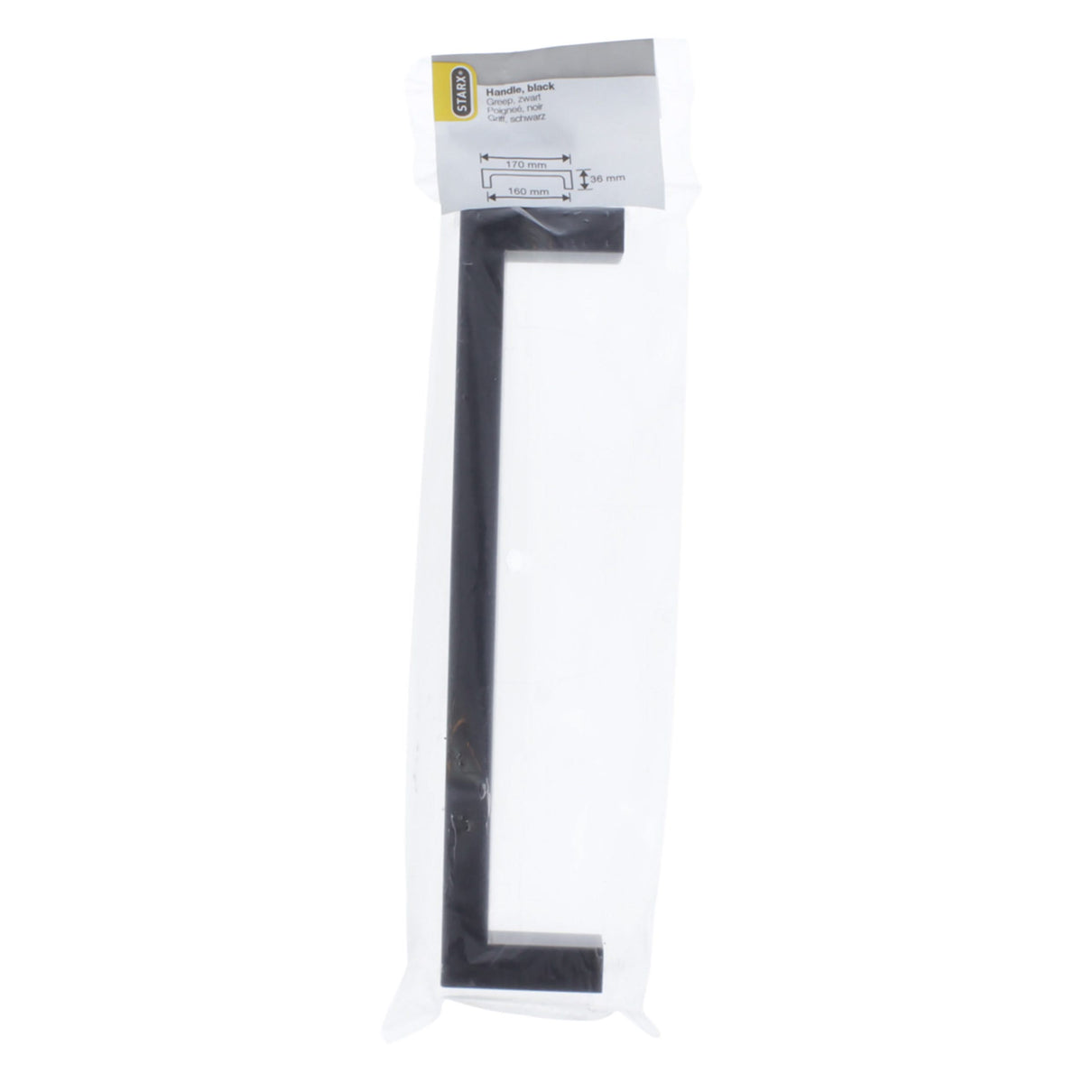 Starx meubelgreep rechthoekig 10 x 20 x 160 mm mat zwart – detailfoto
