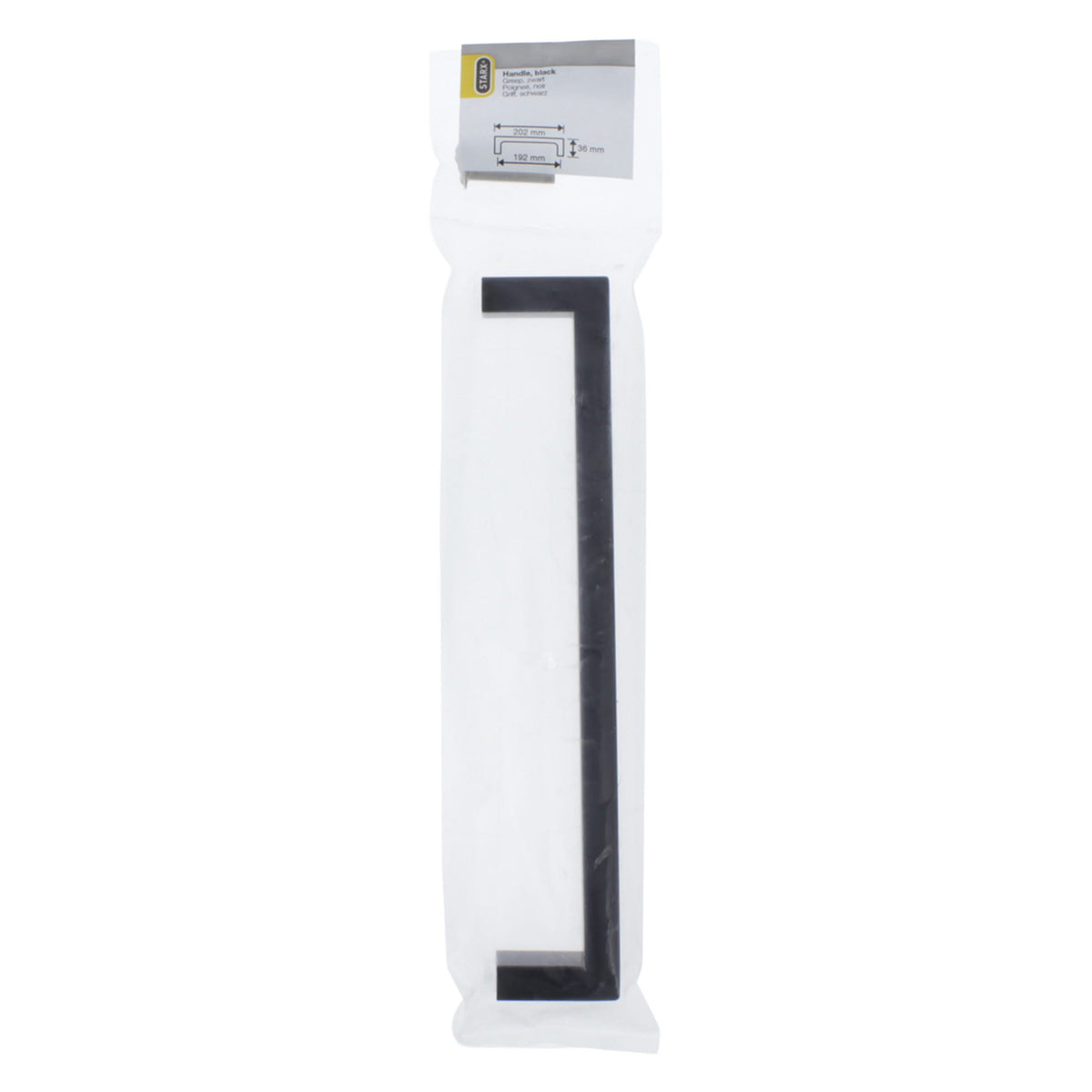 Starx meubelgreep rechthoekig 10 x 20 x 192 mm mat zwart – detailfoto