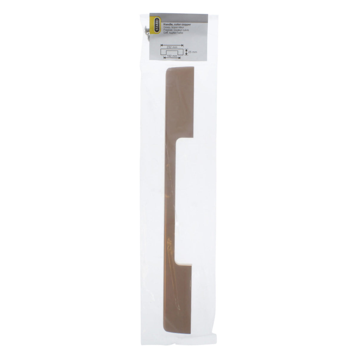 Starx meubelgreep koper 10 x 25 x 192 mm – productaanzicht