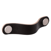 Starx meubelgreep donker bruin 25 mm breed, 96 mm hart-op-hart – vooraanzicht