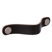 Starx meubelgreep donker bruin 25 mm breed, 128 mm hart-op-hart – vooraanzicht