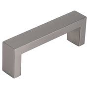 Starx meubelgreep rechthoekig 12x12x96 mm Gunmetal – vooraanzicht