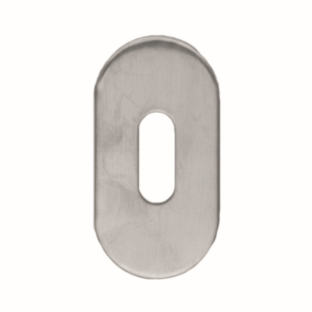 HDD Pro sleutelplaatje Ovaal Shape inox plus vooraanzicht