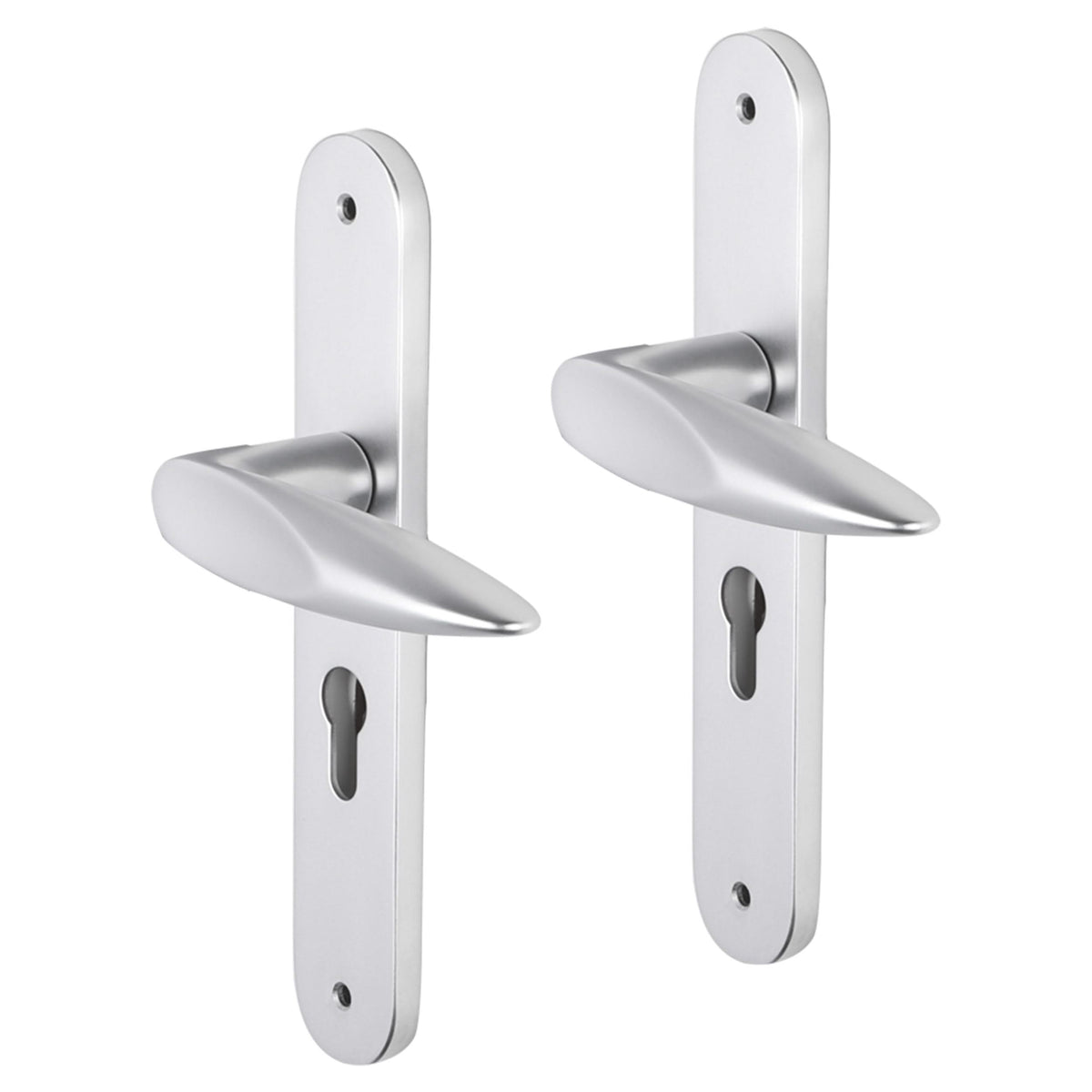 Impresso Sutton Aluminium op ovaal schild met schroeven – zijaanzicht