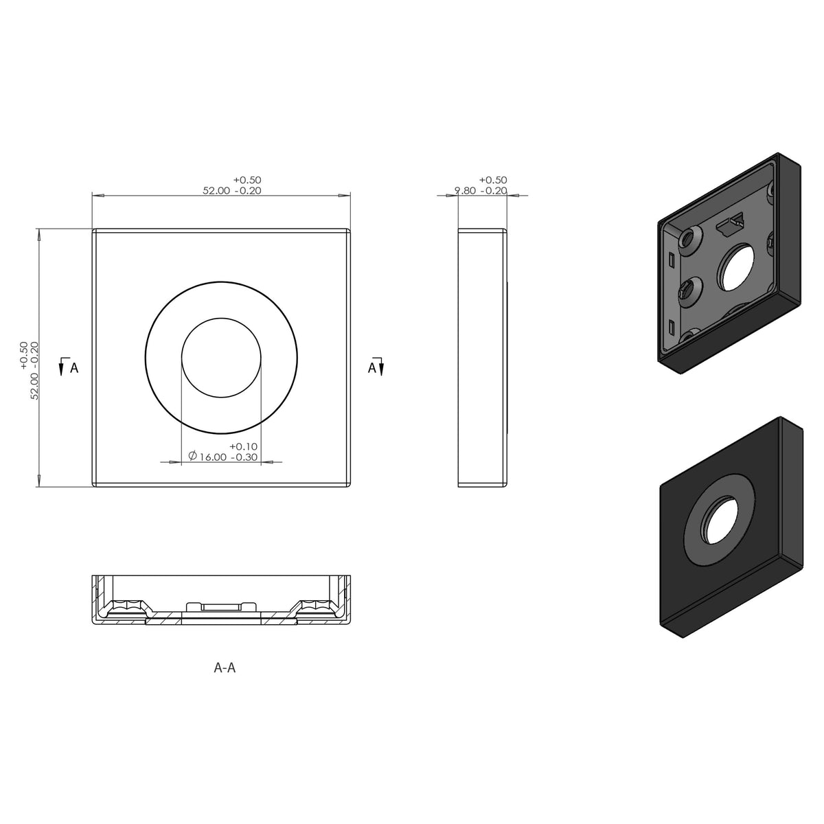 Differnz rozet met toiletsluiting mat chroom detail