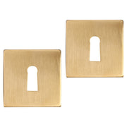 Differnz rozet met sleutelgat goud vierkant 52 x 52 mm vooraanzicht