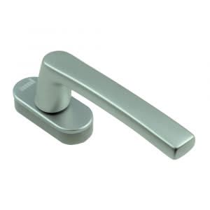 DX Ami draai-kiep raamgreep type 810 F1 aluminium - vooraanzicht