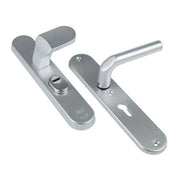 AMI veiligheidsbeslag voordeurgarnituur ovaal PC55 SKG*** F1 aluminium vooraanzicht