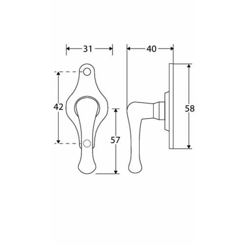 Artitec Mi Satori draaikiepkruk Linea mat zwart – detail