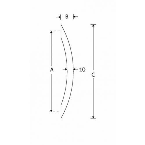 Artitec meubelgreep Arch 254 mm RVS mat detail