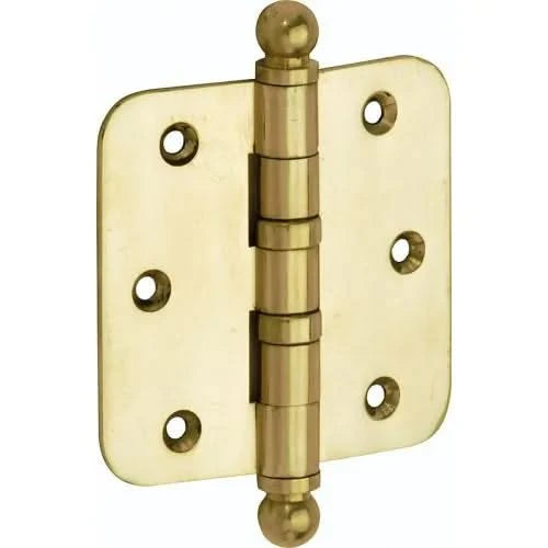 Artitec Mi Satori kogellagerscharnier ronde hoek bol 76 x 76 mm messing gelakt – vooraanzicht