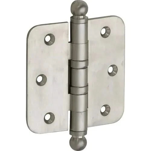 Artitec Mi Satori kogellagerscharnier 89x89 mm mat nikkel ongelakt ronde hoek bolle pentop - vooraanzicht