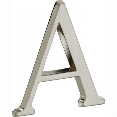 Artitec Mi Satori huisletter A Roman 50 mm mat nikkel PVD vooraanzicht