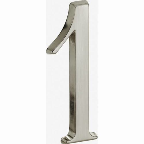 Artitec Mi Satori huisnummer 1 Roman 120 mm mat nikkel PVD vooraanzicht