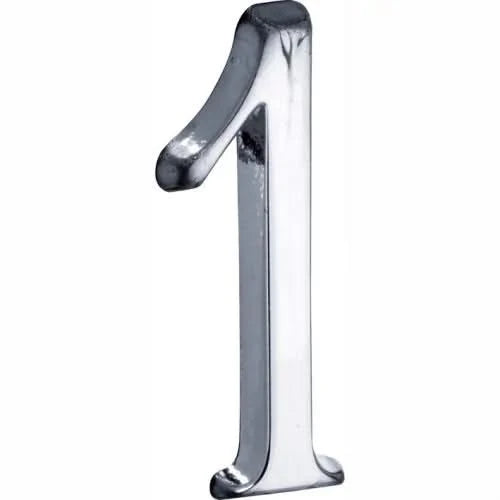 Artitec Mi Satori huisnummer 1 Roman 50 mm glans chroom vooraanzicht