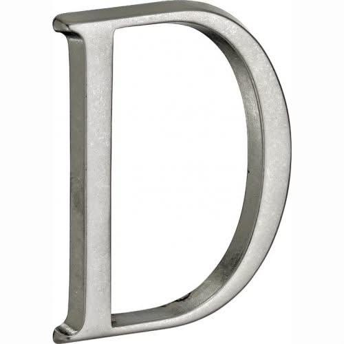 Artitec Mi Satori huisletter D Roman 50 mm antiek chroom mat – vooraanzicht