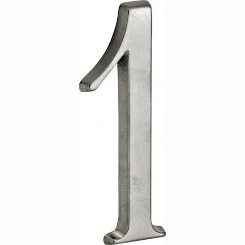 Artitec Mi Satori huisnummer 1 Roman 120 mm antiek chroom mat – vooraanzicht