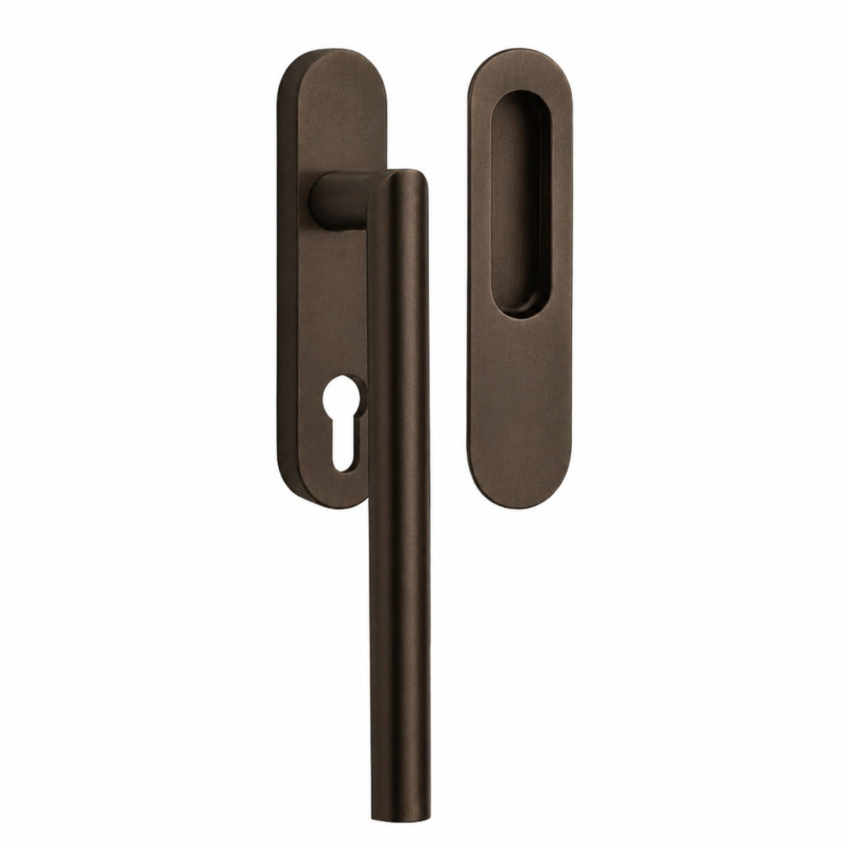 Formani LB230 BASICS hefschuifdeurbeslag kruk/kom brons - detail