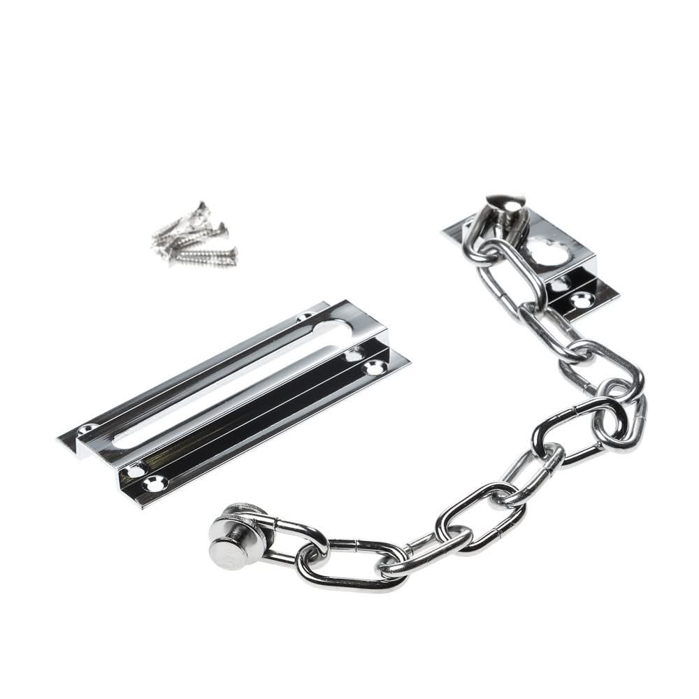 DX deurketting massief messing verchroomd – gemonteerd