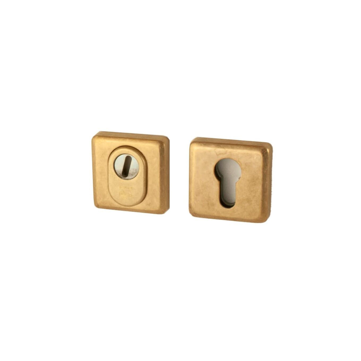Hardbrass voordeurset QBE getrommeld messing detail 2
