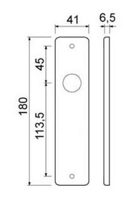 AMI deurkruk Type 332 mat zwart – productweergave
