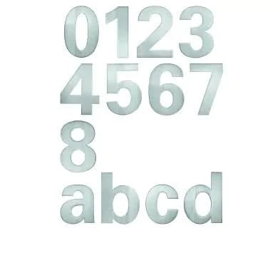 Artitec huiscijfer 1 rvs mat 120 mm vooraanzicht