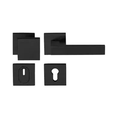 Artitec Mi Satori Quattro SKG3 knop/kruk zwart op vierkant rozet vooraanzicht