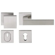 Artitec Mi Satori Quattro SKG3 knop/kruk rvs op vierkant rozet vooraanzicht