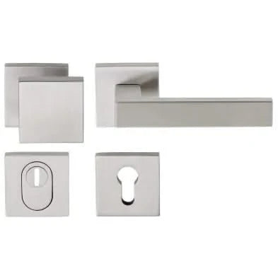 Artitec Mi Satori Quattro SKG3 knop/kruk rvs op vierkant rozet vooraanzicht